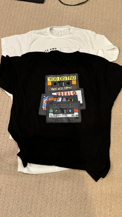 Graphic T Shirt Back print with Cassette tapes