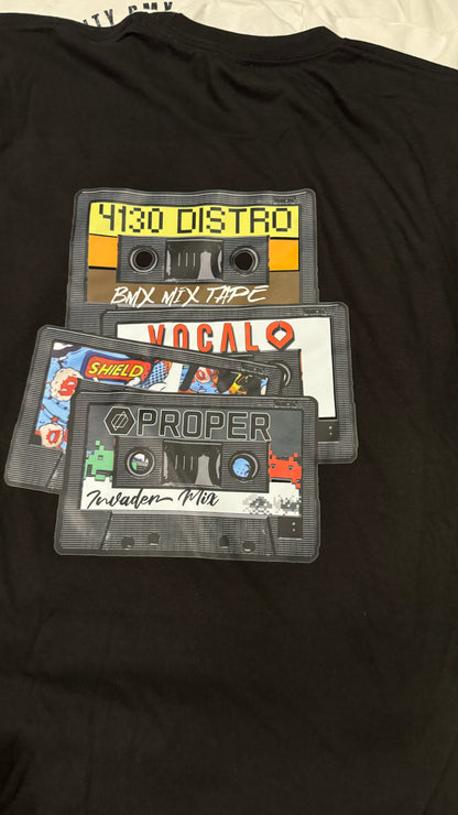 Graphic T Shirt Back print with Cassette tapes